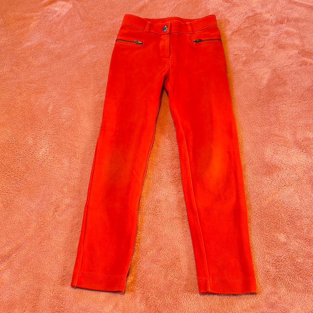 Crewcuts red girls size 7, riding pants, zipper pockets.